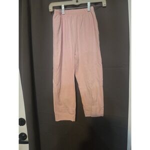 Rafaella Light Pink Capri Pants, High Stretch Pull-On Capri Pants, Women's Small
